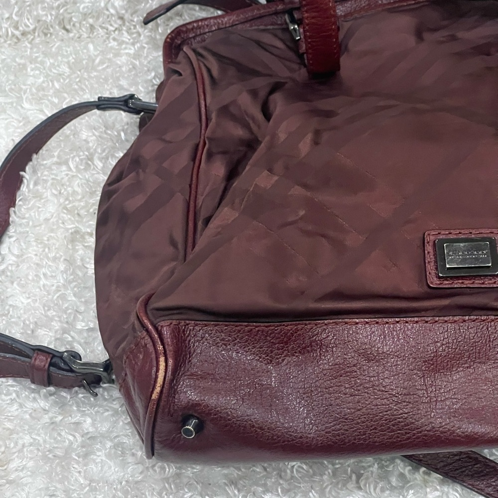 Burberry Leather Trimmed Exploded Check Tote - image 8